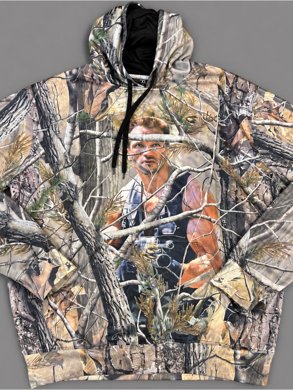 Oaf Nation Camo Hoodie Size XL Graphic Pullover Sweatshirt